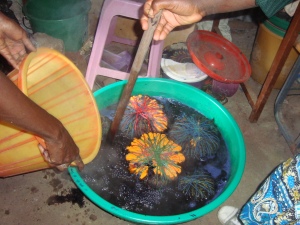 The tie and dye process
